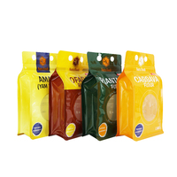 Sac à fond plat de farine de Tapioca imprimé personnalisé, amidon de maïs, PE Transparent, pochette debout, emballage alimentaire de farine de blé, sac Ziplock