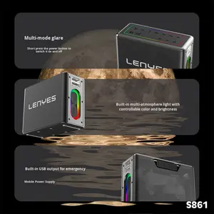 Tarjeta de Sonido <span class=keywords><strong>Karaoke</strong></span> Lengye Lion Transfronteriza para Altavoz, Batería, RGB, Voz, Llamadas Manos Libres, Resistente al Agua IPX-6, Salida de 150W - Product Image 5