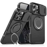Coque de téléphone adaptée pour I17 Pro Max 15 Pro avec support coulissant anti-chute et protection intégrale