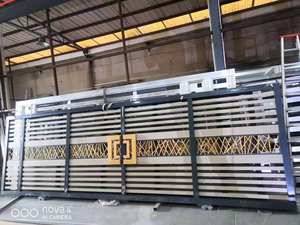 Puerta de aluminio opular, motor automático, portones y vallas de aluminio - Product Image 4