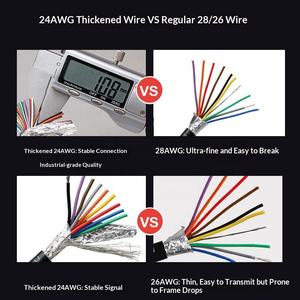 Câble de données industriel DB9 à port série 232, à tête unique, 9 conducteurs, connexion sans soudure, mâle-femelle, double blindage - Product Image 6