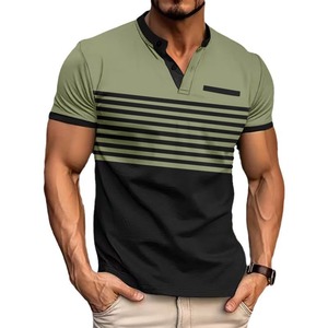Camiseta Polo para <span class=keywords><strong>Hombre</strong></span>, Estilo Básico, Cómoda, Transpirable, a Rayas, Europea, Personalizable al por Mayor, 2026 - Product Image 6