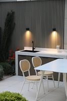 Nouveau design moderne de panneau mural en WPC rainuré imperméable pour la décoration murale intérieure et extérieure, escalier, entrepôt, salle à manger, salon