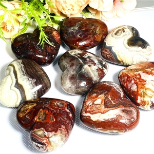 หินอาเกตสีแดงธรรมชาติจากเม็กซิโกรูปหัวใจ ขายส่ง สำหรับเครื่องประดับตกแต่งบ้าน วันครบรอบ วันวาเลนไทน์ วันแม่ วันคริสต์มาส - Product Image 4