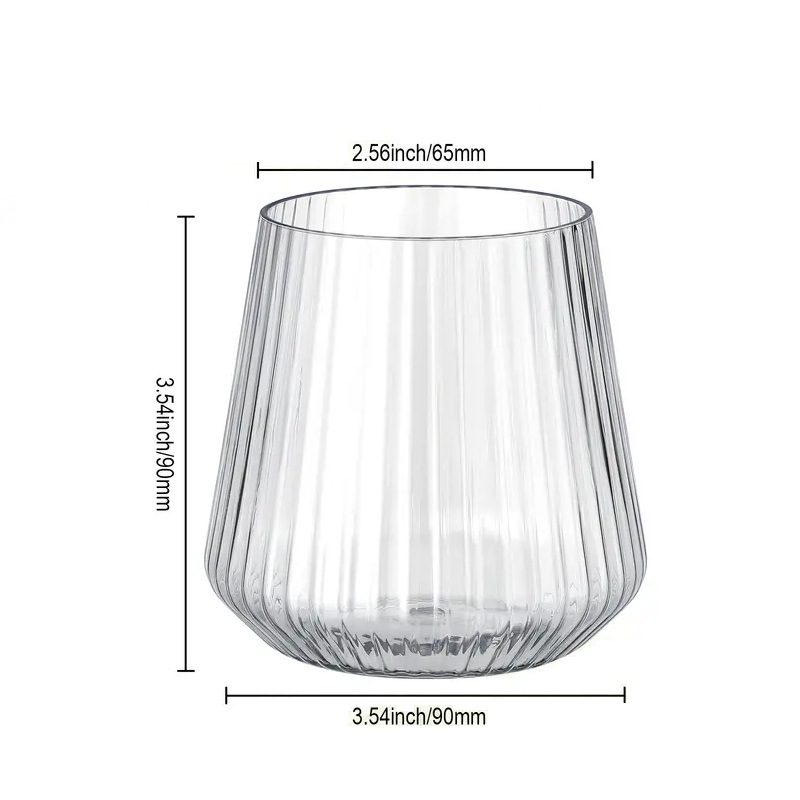 Taza rayada de 12oz-12T