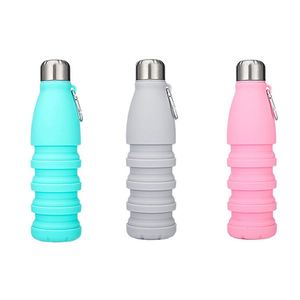 Vaso de Viaje Plegable de Silicona Ecológico y Portátil, a Prueba de Fugas, Libre de BPA, Reutilizable, Botella de Alta Calidad con Mosquetón para Beber Directamente - Product Image 2