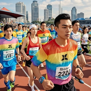 100% Polyester Unisex O-Neck Knitted T-Shirt Quick Dry Digital Printing Moisture <b>Wicking</b> Oversized Fit Running Event Marathon - Product Image 5