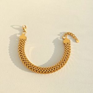 Vendita calda Punk a maglia larga cintura spessa 16K oro placcato in acciaio inox cubano a maglia di serpente braccialetti a catena - Product Image 5
