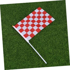 Chất Lượng Cao Đua Xe Bên rô Màu Đen Và Trắng Đua 100% Polyester Cầm Tay Cờ Với Nhựa Hoặc Bằng Gỗ Thanh Cực - Product Image 3