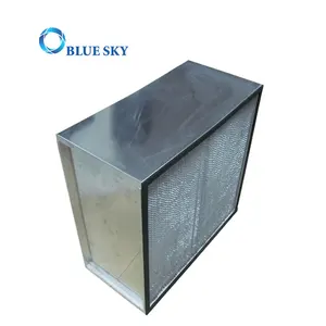 23*23*11Inch 605*605*292Mm Hiệu Quả Cao Xếp Li Sâu H13 H14 HVAC Bộ Lọc Không Khí HEPA