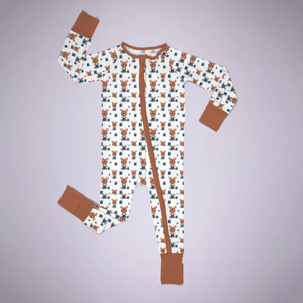 Kinder 100% Baumwolle Baby Stram pler Bambus Baumwolle Multi Farbe Meerjungfrau Reiß verschluss Kleinkind Pyjama Kleidung