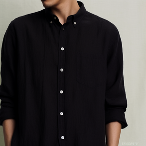 Camicie a Maniche Lunghe <span class=keywords><strong>da</strong></span> <span class=keywords><strong>Uomo</strong></span> <span class=keywords><strong>in</strong></span> Cotone e <span class=keywords><strong>Lino</strong></span>, Vendita Calda, Stile Casual Estivo Tinta Unita, Taglie Grandi - Product Image 2