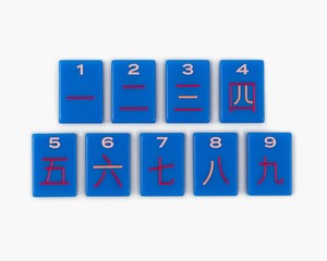 Blue Acrylic <b>Mahjong</b> <b>Set</b> Colorful Dragonfly Floral Pattern Portable Game Tiles for Home Entertainment - Product Image 6