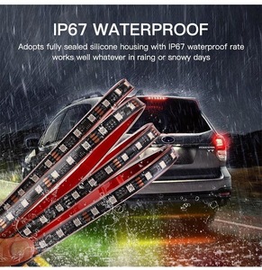 Tira de Luces LED Flexibles para el Chasis del Automóvil, RGB, con Control por Aplicación, Control Remoto, Luz de Neón, Lámpara de Ambiente para Decoración de Automóviles, 12 V - Product Image 3