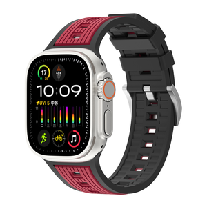 SmartWin-Correa de silicona con rayas verticales de dos colores para Apple Watch Ultra 2, correa de 49mm para IWatch Series 10 9 41 42 45 46 mm - Product Image 4
