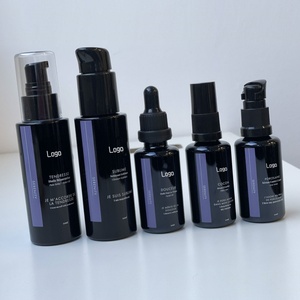 Envase Cosmético de Lujo de Vidrio Violeta UV para Suero y Aceite Esencial, Botella de Vidrio Violeta de 30ml 50ml 100ml con Tapa Dosificadora - Product Image 1