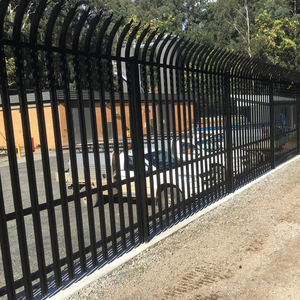 Valla de alta seguridad de diseño superior de lanza de tres puntas verde/negro satinado <span class=keywords><strong>con</strong></span> recubrimiento en polvo al por mayor - Product Image 5