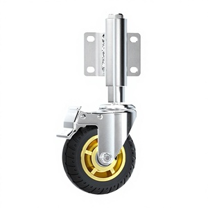 MILLMISS 2/3/4/5 Inch 300 kg Loading Capabilitiy Gate <strong>Caster</strong>, Mute Rubber <strong>Wheel</strong> with Universal Bracket for Wood &amp; <strong>Metal</strong> Doors - Product Image 4