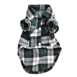 Hot Sales Cotton Plaid Shirt Pet Wear Kleidung für den Frühling Herbst Sport DOT Pet Kleidung Mäntel & Jacken