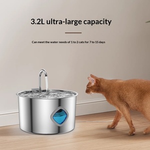 Bebedero <span class=keywords><strong>para</strong></span> Mascotas de Acero Inoxidable de 3.2L, con Alimentación USB/CA, Estilo Pista, Dispensador Automático de Agua Inteligente <span class=keywords><strong>para</strong></span> <span class=keywords><strong>Perros</strong></span>, Superventas - Product Image 1