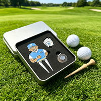 Ensemble cadeau de golf personnalisable avec MOQ, marqueur de balle style pièce de monnaie, outil de réparation de divots de golf vierge pour sublimation et jeton de poker magnétique