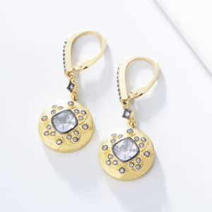 Boucles d'oreilles Daidan Boucles d'oreilles argentées en zircon fin <span class=keywords><strong>dépareillées</strong></span> deux tons Cactus Plant Design - Product Image 4