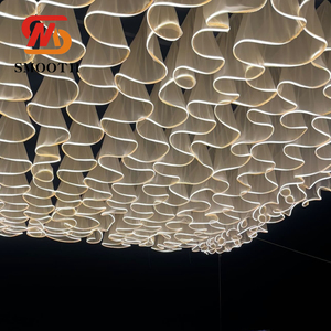 Tiras LED Decorativas para Salón, Iluminación de Techo para Bodas, Cortinas de Techo Colgantes en Forma de S, Decoración de Tela de Red - Product Image 2