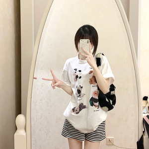 ชุดนอนสำหรับใส่อยู่บ้านสำหรับผู้หญิงชุดชุดนอนขาสั้นสีขาว<span class=keywords><strong>5</strong></span>ลายน่ารักสำหรับสัตว์เลี้ยง - Product Image 3