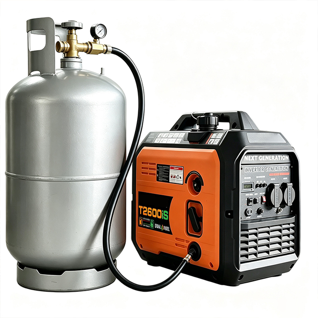 Lightweight Portable Dual Fuel Inverter Generator 2.2KW Rated Silent Gasoline LPG Backup Power Supply for Home Outdoor Camping