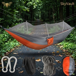 Hamac <span class=keywords><strong>moustiquaire</strong></span> de camping extérieur, mobilier de balançoire, lit de dortoir intérieur, lit de cour, capacité 300 kg, polyamide, vente en gros - Product Image 1