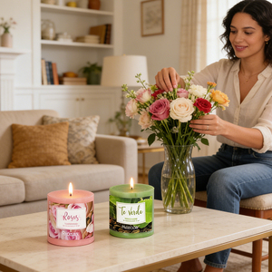 Scented Pillar <strong>Candle</strong> Handmade for Home <strong>Decoration</strong> Holiday/Wedding Use Indoor - Product Image 5