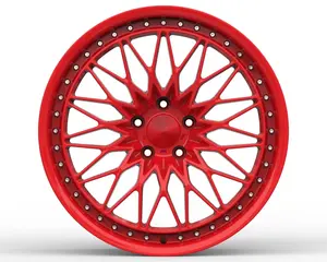 Deep dish roda cekung desain kustom 2 buah pelek Aloi aluminium 22 inci roda tempa untuk Chevrolet Camaro Bmw Nissan