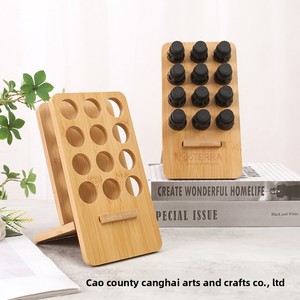 Présentoir en bambou au design moderne et épuré pour huiles essentielles avec étagère de rangement – Vente en gros - Product Image 4