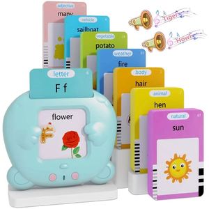 Máquina de Aprendizaje para Niños, Tarjetas de Memoria Interactivas, Libro Electrónico de Audio para Niños, Aprende Palabras en Inglés, Juguetes - Product Image 1