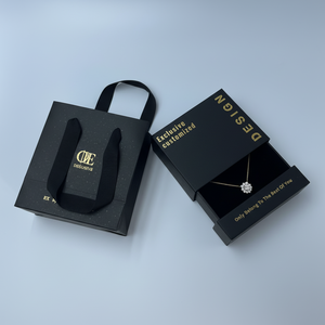 Boîte à tiroir personnalisée de petite taille, emballage de luxe fait main, boîte à tiroir coulissante rigide avec ruban - Product Image 4