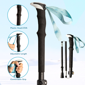 Trekking kutup karbon Fiber açık yürüyüş geri çekilebilir yürüyüş sopa <span class=keywords><strong>Nordic</strong></span> tırmanma ayarlanabilir anti-şok dayanıklı 3 bölümler - Product Image 2
