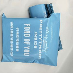 Custom LOGO Printed Light Blue Mailer for Clothing Mailer Box Small Medium Big 6x9 10x13 Mailing Bags for Hoodies - Product Image 4