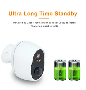 1080P Tuya Smart Indoor Home Security Cctv Camera Wifi Oplaadbare Batterij Ip Camera Systeem Draadloos Met Nachtzicht