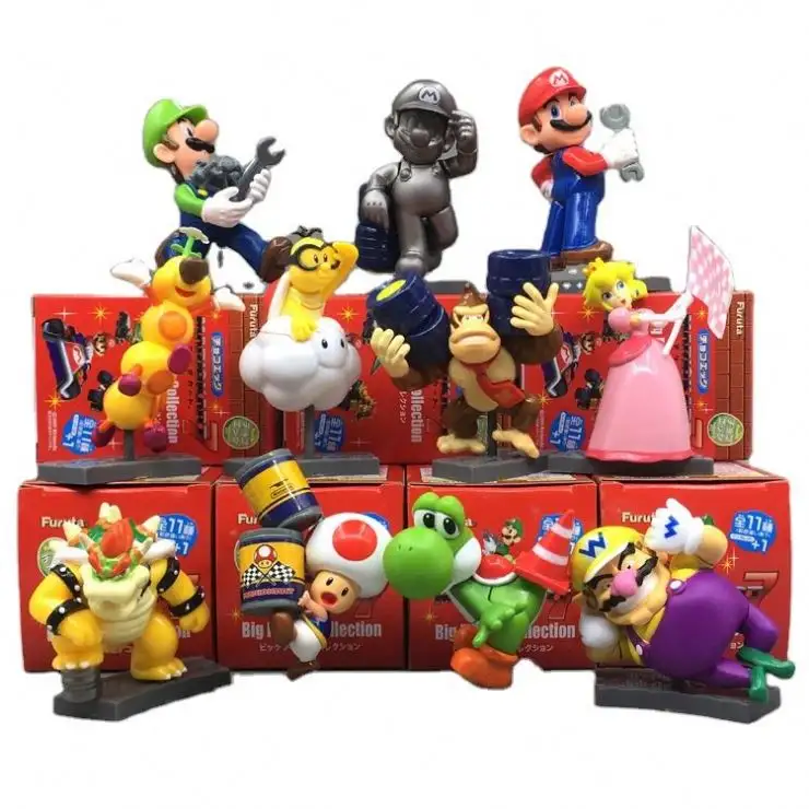 2024 sıcak satış çocuk oyuncakları kör kutu süper Mario Action Figure kör kutu oyuncaklar çocuklar için PVC renk kutusu Unisex japonya hayvanlar 1/6