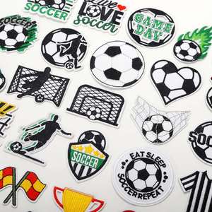 New Iron on Embroidery Football Soccer <b>Game</b> Day Patch for Clothes Hat Decoration - Product Image 2