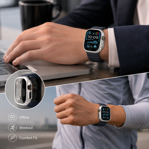 Custodia Protettiva Opaca in PC con Bumper Integrato e Pellicola Protettiva 9H Antigraffio per <span class=keywords><strong>Apple</strong></span> <span class=keywords><strong>Watch</strong></span> Ultra 49mm - Product Image 4