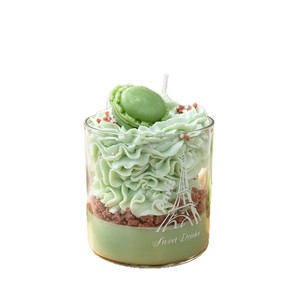 Bougie parfumée artisanale en cire de soja, style crème glacée, forme de fruits de luxe, cône de crème glacée, dessert - Product Image 1