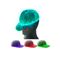 Casquette de baseball à fibres optiques LED en gros |   Chapeau lumineux personnalisé pour les événements promotionnels de course nocturne