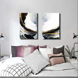 Impresión en Lienzo de Paisaje en Blanco y Negro, Lujosa Pintura al Óleo con Marco, Arte Mural Moderno Tríptico para Decoración de Sala de Estar y Dormitorio - Product Image 2