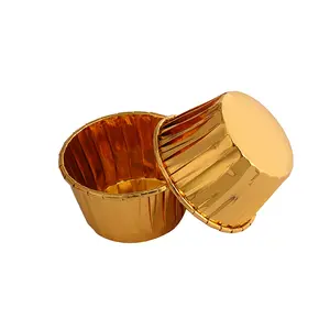 Foil Cupcake Disposable Muffin Liner Baking Cup Cake Paper Aluminum Cupcake Holders Pudding Cups