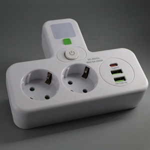 <span class=keywords><strong>Regleta</strong></span> <span class=keywords><strong>de</strong></span> Enchufes LED Multifuncional Blanca <span class=keywords><strong>5</strong></span> en 1 <span class=keywords><strong>de</strong></span> 10A y 2500W con Diseño <span class=keywords><strong>de</strong></span> Enchufe Europeo para Uso en el Hogar y la Oficina, Directo <span class=keywords><strong>de</strong></span> Fábrica - Product Image 4