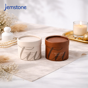 Envase de Vidrio Reciclable para Cosméticos con Diseño Personalizado, Caja de Embalaje de Cartón Kraft en Forma de Cilindro, Tubo de Papel para Bombas de Sal de Baño - Product Image 4