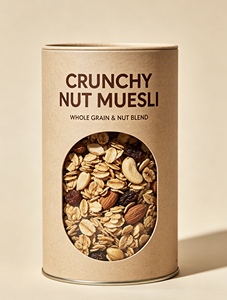 Tubo de Papel Texturizado Premium Personalizado para Almacenamiento de Aperitivos Secos y Frutos Secos - Product Image 2