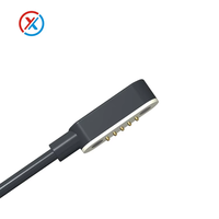 Conector de Carga Magnético Personalizado a Prueba de Agua de 12V y 5 Pines, Cable Magnético Pogo Pin Chapado en Oro