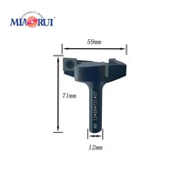 Miaorui 12*59 * 71L détachable t-tenon Cutter rainurage fraise Insert-Style Spoilboard bois dalle aplatissement routeur Bit